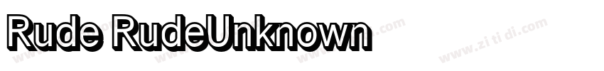 Rude RudeUnknown字体转换